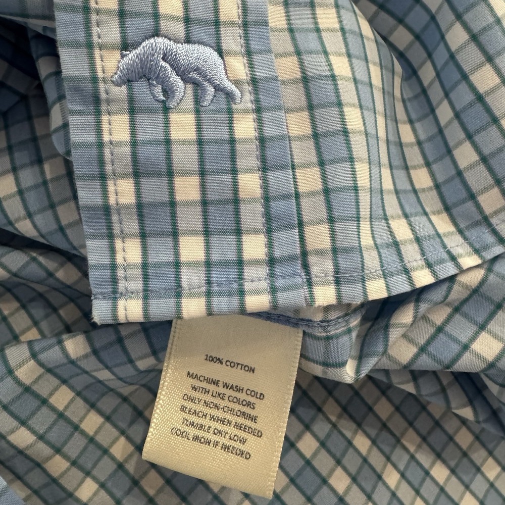 Onward Reserve Classic Fit Button Down Men's Dress Shirt Size XXL Blue Plaid - Picture 4 of 5